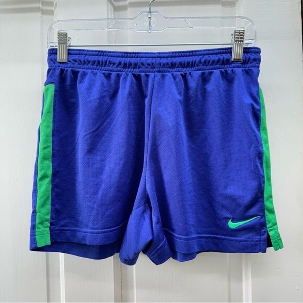 Nike dri-fit blue and green athletic shorts women's small